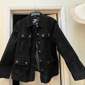 Style & Co. Black Leather Jacket used